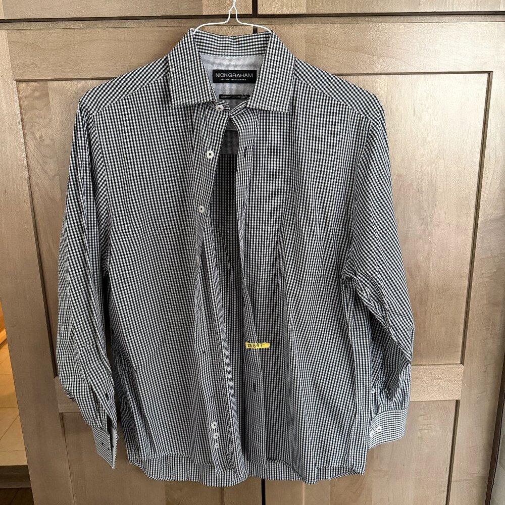 Nick Graham checkered dress shirt L/G